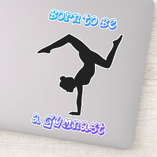 Sticker Gymnastique Né pour être un gymnaste