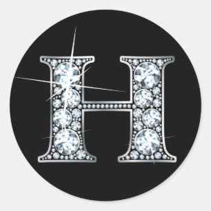 Sticker "H" à bille de diamant