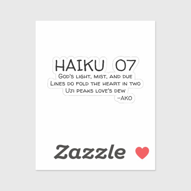 STICKER HAIKU 07 (Feuille)