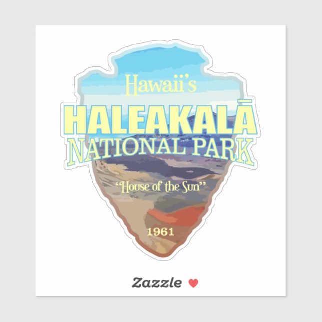 Sticker Haleakala NP (flèche) (Feuille)