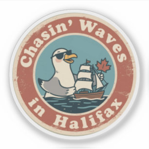 Sticker Halifax Nouvelle-Écosse Vintage Plaisir de la voil