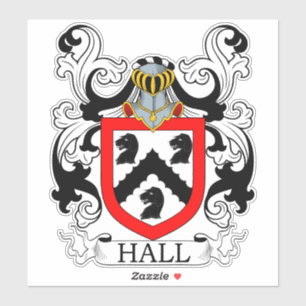 Sticker Hall Family Crest