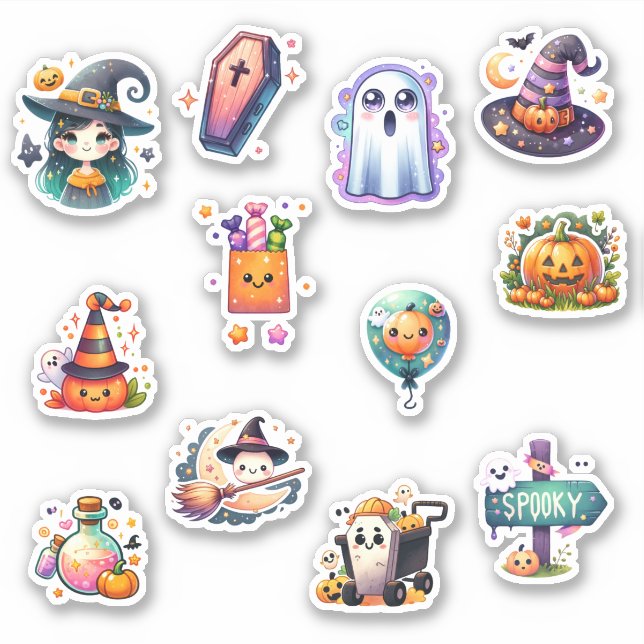 Sticker Halloween adorable (Devant)