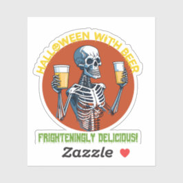 Sticker Halloween avec bière