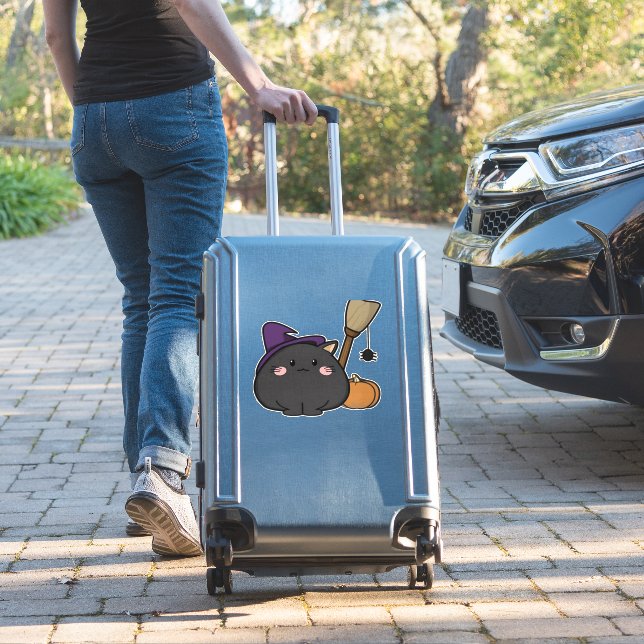 Sticker Halloween Cat Oversized T-Shirt (Valise Insitu)