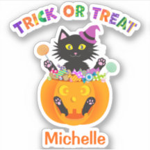 Halloween Chat Tricoter Ou Traiter