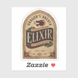 Sticker Halloween Dragons Respiration Elixir Potion magiqu