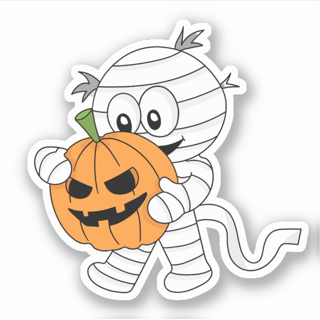 Sticker Halloween Éffrayante Déplaisante mignonne maman (Devant)