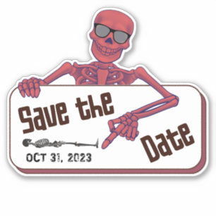 Sticker Halloween Enregistrer la date