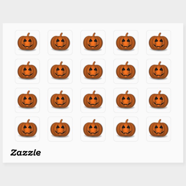 Sticker Halloween Jack o' Lantern (Feuille)