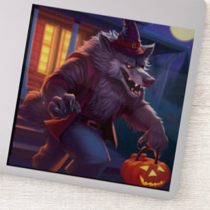 Sticker Halloween/loup-garou/automne/automne