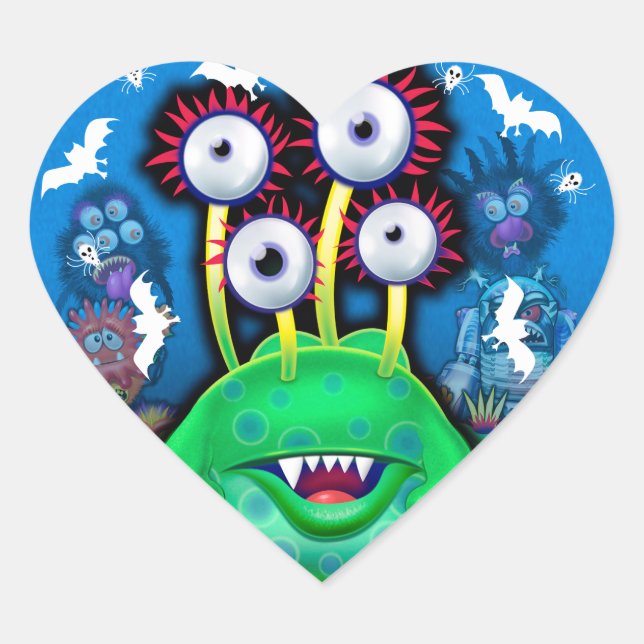 Sticker Halloween Monster Personnalisé. (Devant)