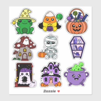 Sticker Halloween pour enfants - Éffrayant mignon