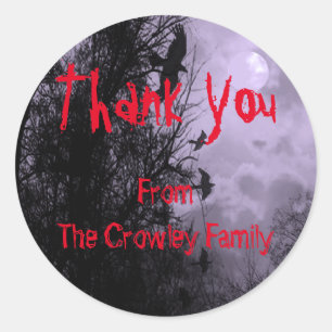 Sticker Halloween Ravens Merci personnalisé