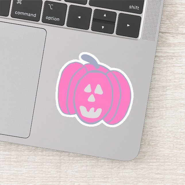 Sticker Halloween rose Jack-o-lanterne (Détail)