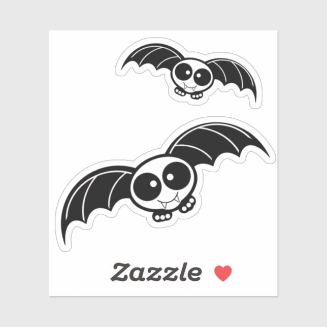 Sticker Halloween Squelette Bats (Feuille)