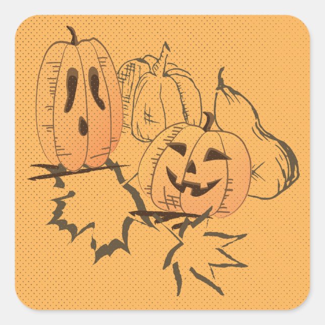 Sticker Halloween vintage (Devant)