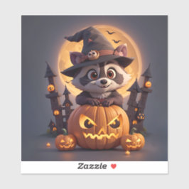 Sticker Haloween Raccoon