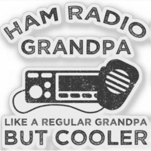 Sticker Ham Radio Grand-père Comme Un Grand-Père Régulier