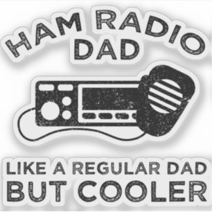 Sticker Ham Radio Papa - Comme Un Père Régulier Mais Glaci
