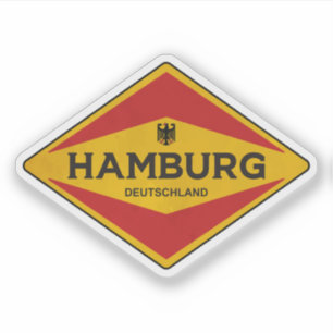 Sticker Hambourg Allemagne Vintage