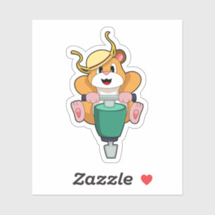 Sticker Hamster avec Jackhammer