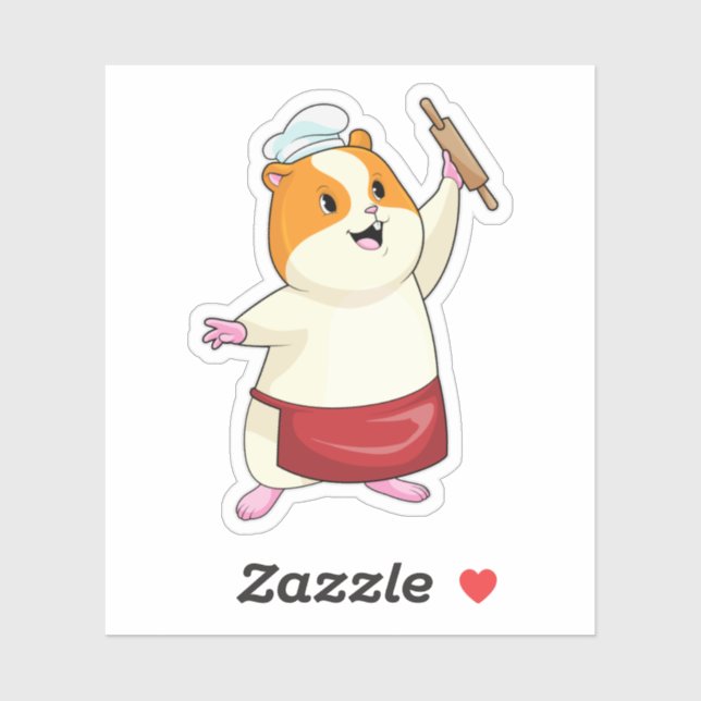 Sticker Hamster comme boulon avec broche à rouleaux (Feuille)