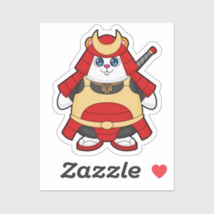 Sticker Hamster en guerrier avec Armor