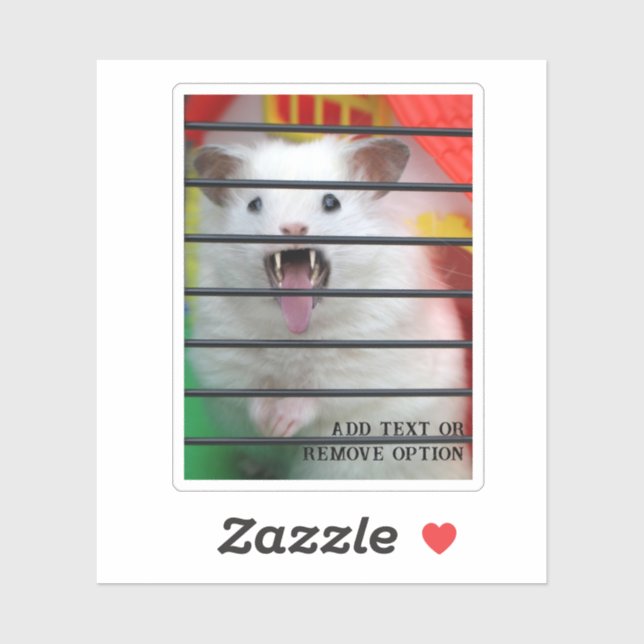 Sticker Hamster méchant (Feuille)
