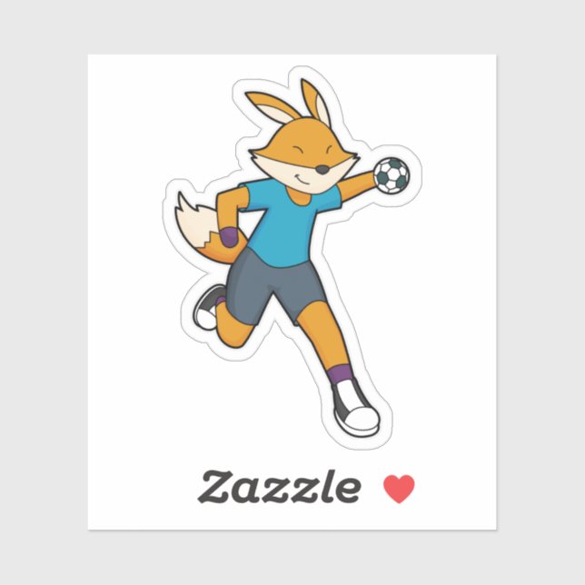 Sticker Handball joueur Fox (Feuille)