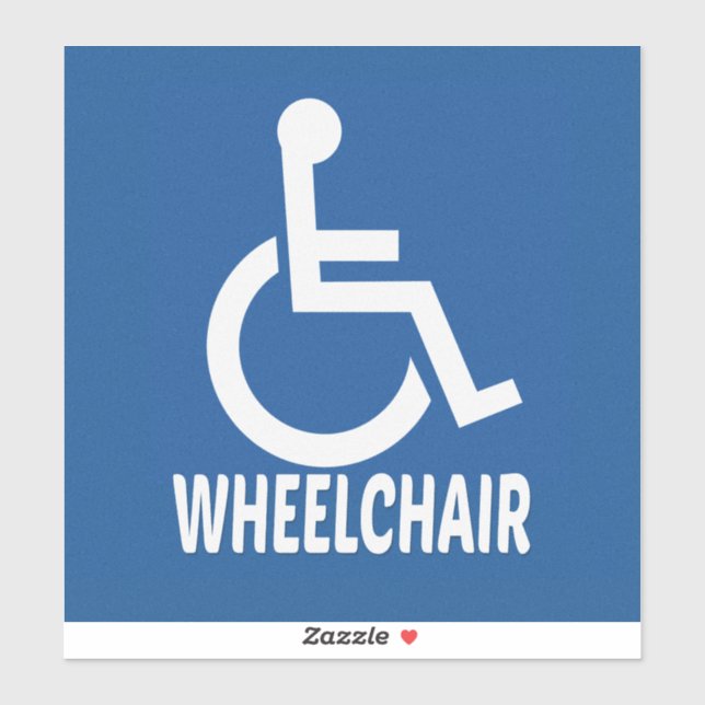 Sticker Handicap Fauteuil roulant (Feuille)