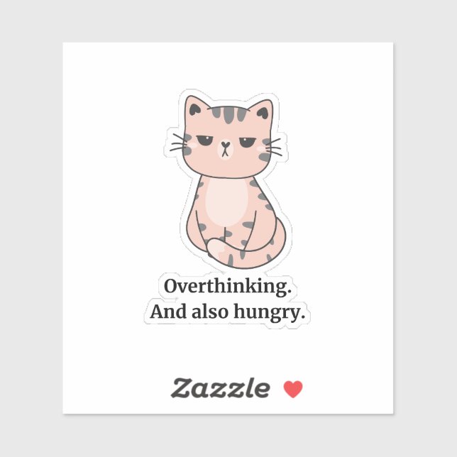 Sticker Hangry Cat (Feuille)