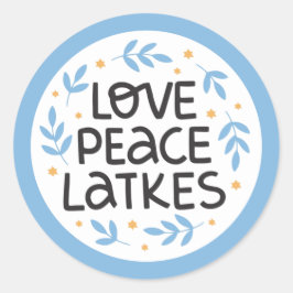 Sticker Hanoukka Peace and Latkes