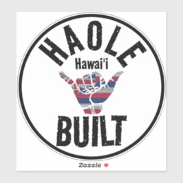 Sticker HAOLE CONSTRUIT TRIBAL HI Drapeau SHAKA HAWAII