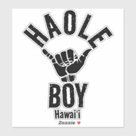 STICKER HAOLE GARY SHAKA HAWAII