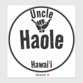 STICKER HAOLE ONLE SHAKA HAWAII