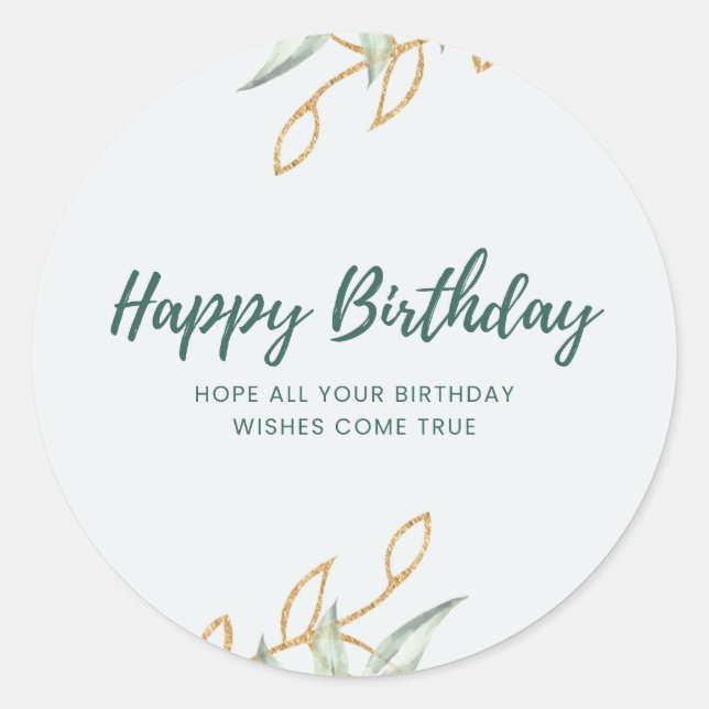 Sticker happy birthday  (Vorderseite)