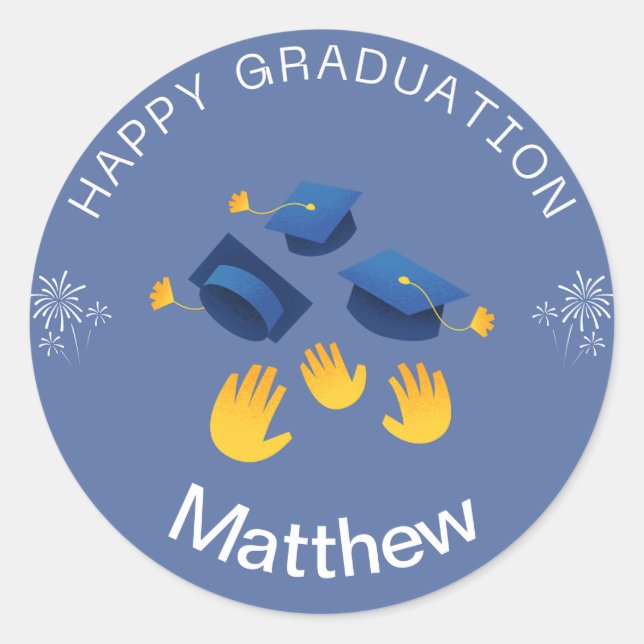 Sticker - Happy Graduate Personnaliser - Ajouter u (Devant)