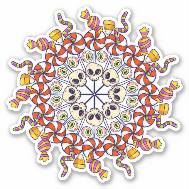 Sticker Happy Halloween Candy Collage (Devant)