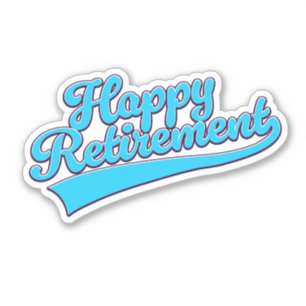 Sticker Happy Retirement Blue édition