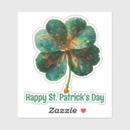 Sticker Happy St. Patrick’s Day Elegant Shamrock