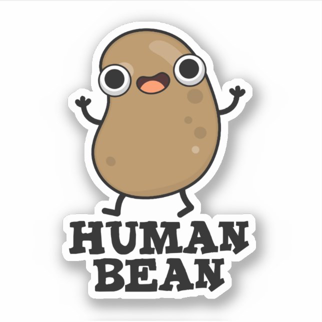 Sticker Haricot Humain Drôle Humain Pun (Devant)