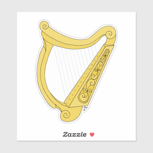 Sticker Harpe irlandaise (Feuille)