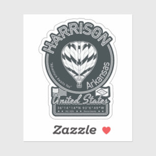 STICKER HARRISON ARKANSAS VINTAGE - BALLON D'AIR CHAUD