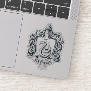 Sticker Harry Potter   Slytherin Crest - noir et blanc
