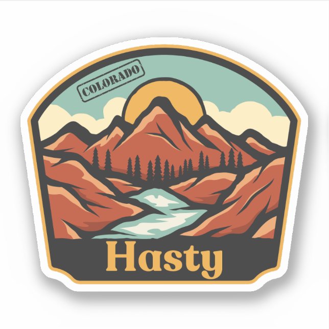 Sticker Hasty, Colorado (Devant)