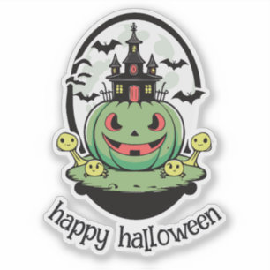 Sticker Haunted Mansion et Jack-o-Lantern