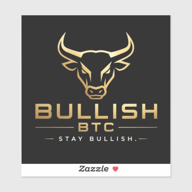 Sticker Haussier btc (Feuille)