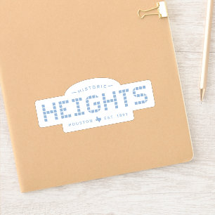 Sticker Hauteurs Carrelage, Carrelage Bleu, Houston Height