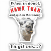 Hawk tuah cracher llama redneck parodie